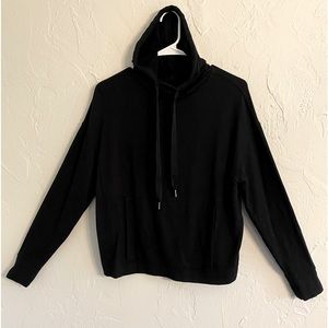 Black hooded sweatshirt